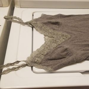 Hollister Gray Lace Cami L